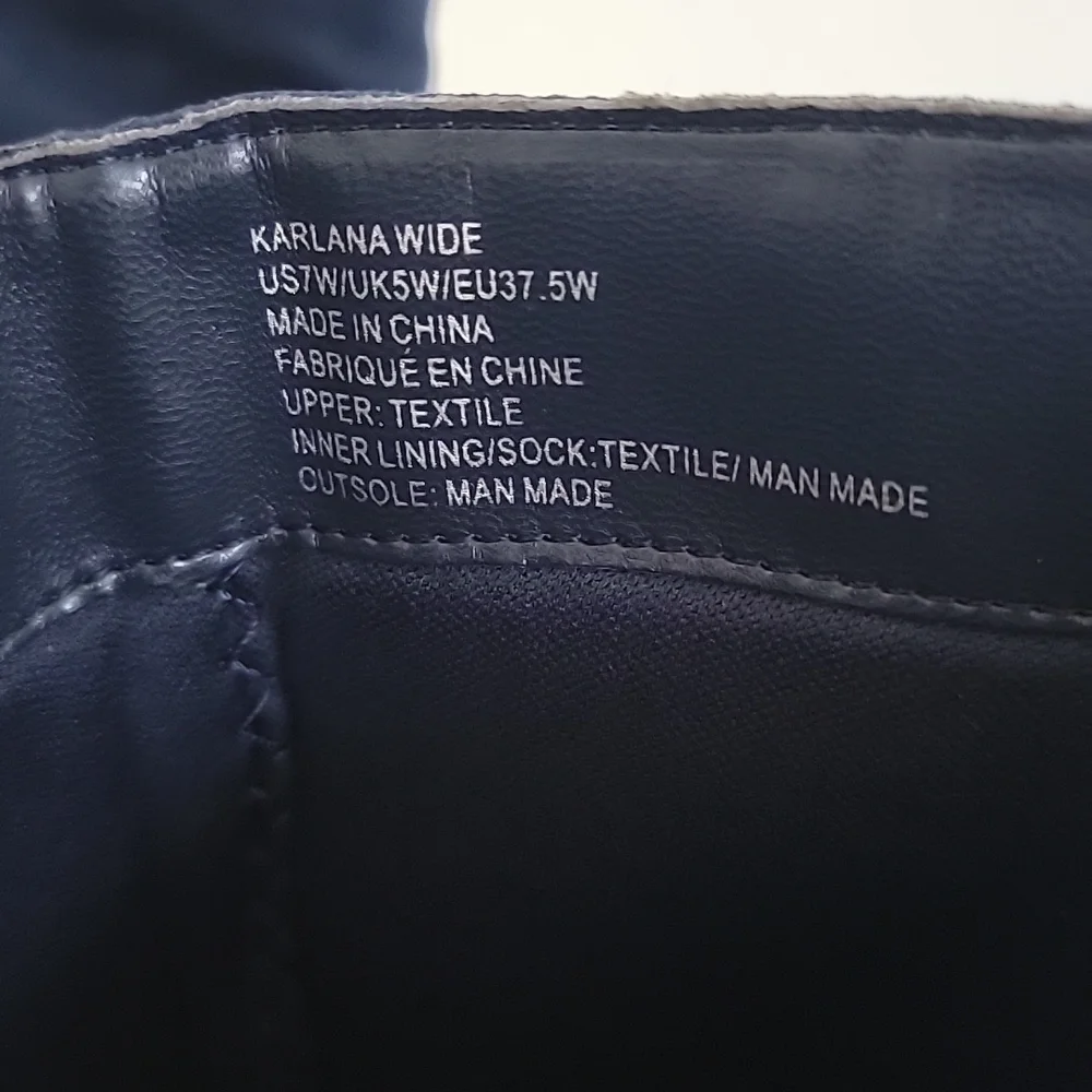 JustFab - Karlana navy boots, wide width size 7. - Picture 6 of 10